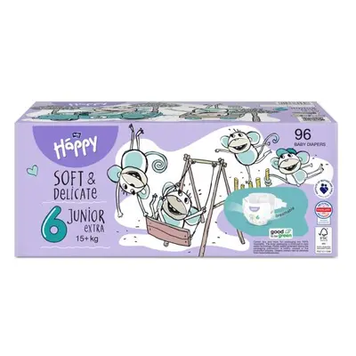 2x BELLA HAPPY Baby Plenky jednorázové Junior Extra Box 15+ kg 48 ks