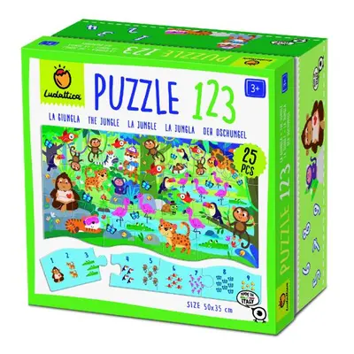 LUDATTICA Džungle 25 dílků, puzzle s čísly