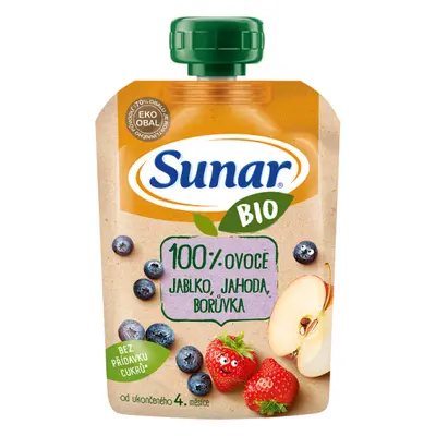 SUNAR BIO sáček Jablko, jahoda, borůvka 100 g