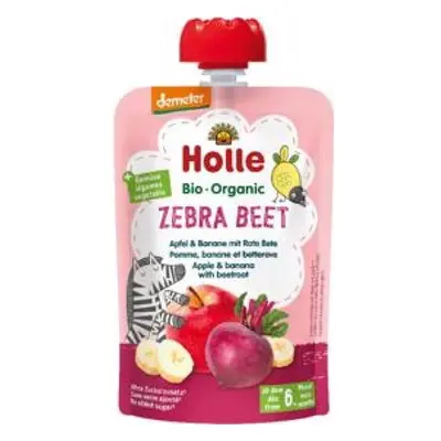 Hollis Zebra Beet Bio ovocné pyré jablko, banán a červená řepa, 100 g (6 m +)