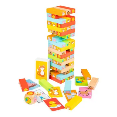 New Classic Toys Dřevěná věž Jenga se zvířátky