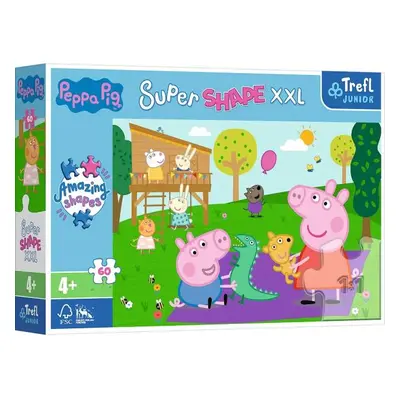 Trefl Puzzle Prasátko Peppa: Hra s bratrem 60 dílků