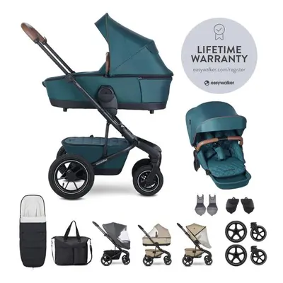 EASYWALKER Set XXL kočárek kombinovaný Harvey5 Air Premium Jade Green s příslušenstvím