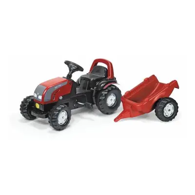 Rollytoys Šlapací traktor Rolly Kid Valtra s vlečkou červený