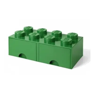 LEGO® úložný box 8 - se zásuvkami zelená 250 x 500 x 180 mm