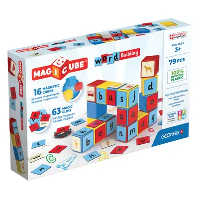 Geomag Magicube Skládání slov recyklované Clips 79 kusů