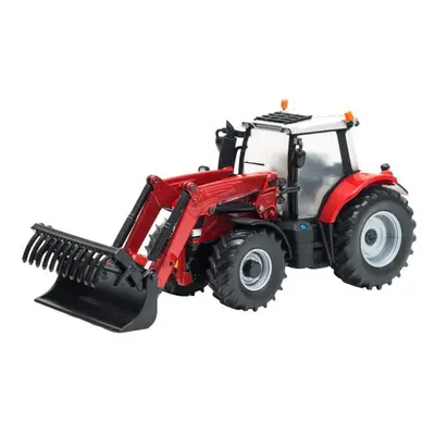 Britská modelová traktor s čelním nakladačem Massey Ferguson 6616 1:32 21,5 cm