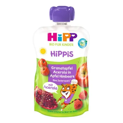 HiPP BIO HiPPiS Jablko-Maliny-Granátové Jablko-Acerola 100 g, od 1 roku