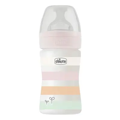 CHICCO Láhev kojenecká Well-being silikon 150ml dívka