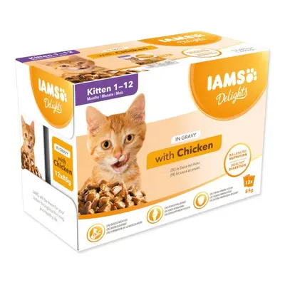 Kapsička IAMS KITTEN - multipack v omáčce 1020g (12x85gr)