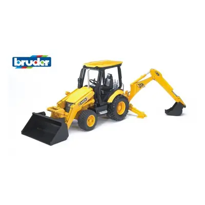 BRUDER 02427 Traktor JCB Midi CX s čelním nakladačem a rypadlem