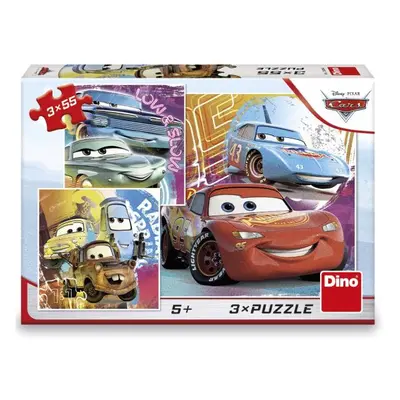 Puzzle Cars kamarádi 3x55 dílků