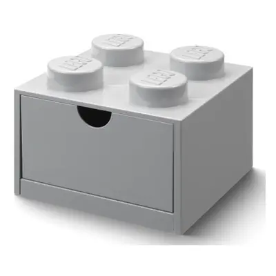 LEGO® stolní box 4 se zásuvkou šedá 158 x 158 x 113 mm