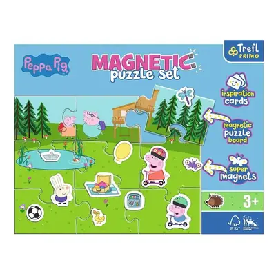 Trefl Magnetické puzzle Peppa a její zábava