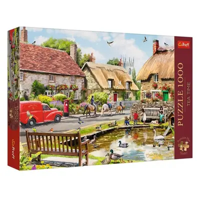 Trefl Puzzle 1000 Premium Plus - Čajový čas: Vesnička v létě