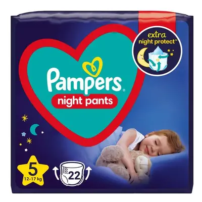 PAMPERS Night Pants Kalhotky plenkové vel. S 5, 22 ks, 12-17 kg