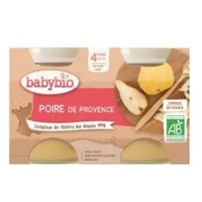 BABYBIO Příkrm hruška Williams (2x 130 g)