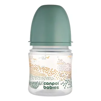 CANPOL BABIES Láhev kojenecká antikoliková Easystart Mountains 120 ml - zelená