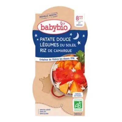 2x BABYBIO Večerní menu sladké brambory s letní zeleninou (200 g)