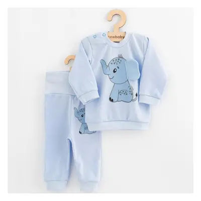 Dětská souprava tričko a tepláčky New Baby Happy Elephant blue 80 (9-12m)