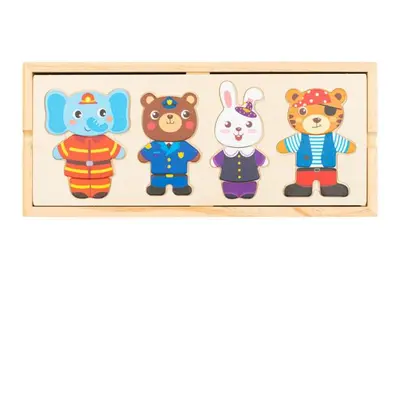 Vkládačka puzzle v krabičce zvířátka Montessori Baby Mix