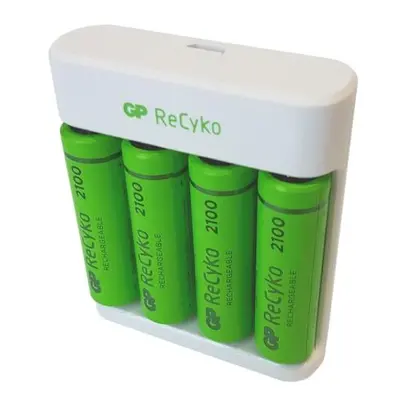 GP USB nabíječ Eco E411 + 4AA GP ReCyko 2100