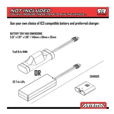 Arrma Vorteks Mega 550 1:10 RTR Basic modrá