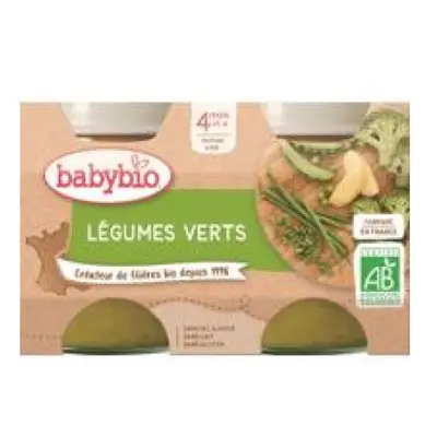 BABYBIO Příkrm zelená zelenina (2x 130 g)