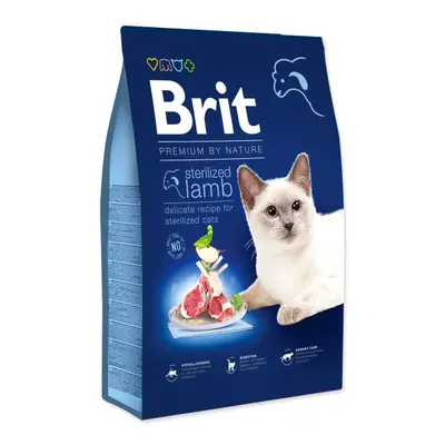 Krmivo Brit Premium by Nature Cat Sterilized Lamb 8kg