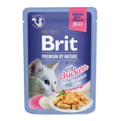 Kapsička Brit Premium by Nature kuřecí filety v želé 85g