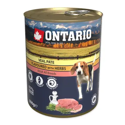 Konzerva Ontario telecí s bylinkami, paté 800g