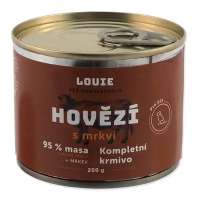 Konzerva LOUIE hovězí s mrkví, vitamíny a minerály 200g