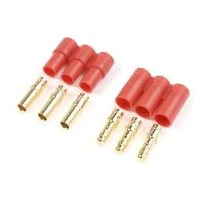 Konektor zlacený 3.5mm 3-pin plastové pouzdro (1 pár)