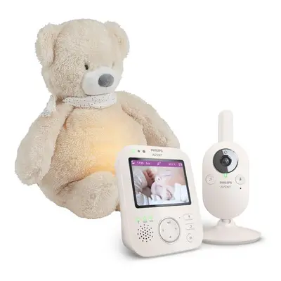 Philips AVENT Chůvička dětská video SCD891/26+NATTOU Usínáček 4v1 Sleepy Bear Beige 0m+