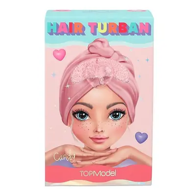 Vlasový turban Top Model, Candy, růžový