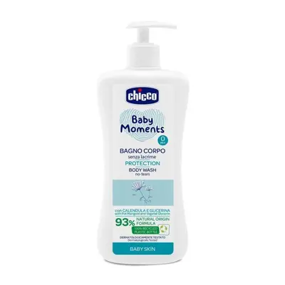 CHICCO Šampon na tělo s dávkovačem Baby Moments Protection 93% přírodních složek 500 ml