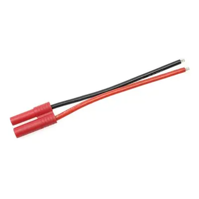 Konektor zlacený 4.0mm samec s kabelem 14AWG 10cm