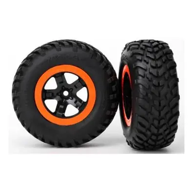 Traxxas kolo 2.2/3.0", disk SCT černo-oranžový, pneu SCT (2) (2WD přední)