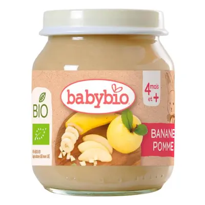 BABYBIO Bio banán a jablko 130 g