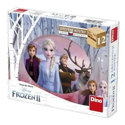 Dřevěné kostky Frozen II 12 ks