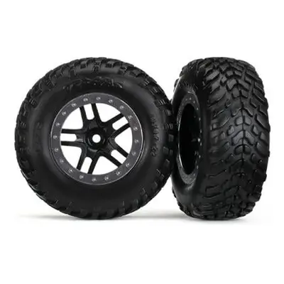 Traxxas kolo 2.2/3.0", disk SCT Split-Spoke černý-saténový, pneu SCT (2)