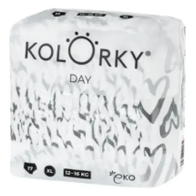 KOLORKA DAY - srdce - XL (12-16 kg) - 17 ks - jednorázové eko plenky