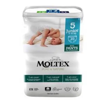 MOLTEX Pure&Nature Kalhotky plenkové jednorázové 5 Junior (9-14 kg) 20 ks