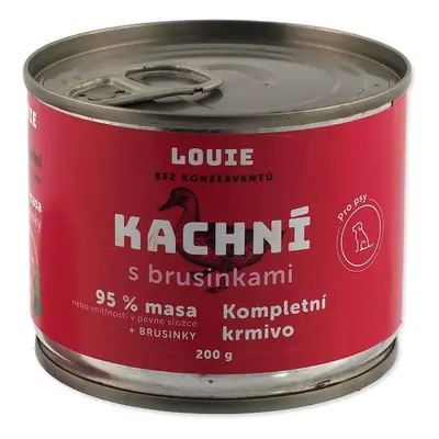 Konzerva LOUIE kachní s brusinkami, vitamíny a minerály 200g