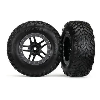 Traxxas kolo 2.2/3.0", disk SCT Split-Spoke černý-saténový, pneu SCT S1 (2)