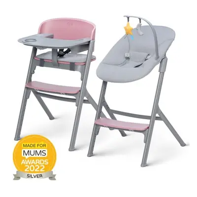 KINDERKRAFT SELECT Set jídelní židlička Livy Aster Pink + lehátko Calmee, Premium