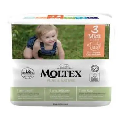 MOLTEX Pure&Nature Plenky jednorázové 3 Midi (4-9 kg)