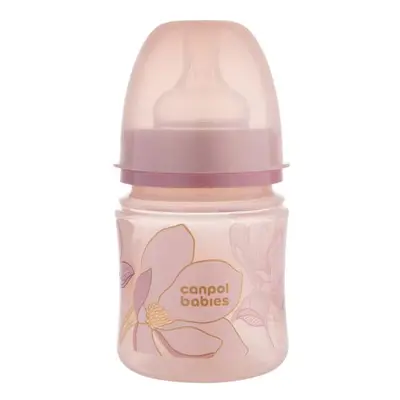 CANPOL BABIES Láhev kojenecká antikoliková EasyStart Gold 120 ml - růžová