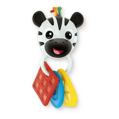 BABY EINSTEIN Kousátko s chrastítkem zebra Zen™ Shake-a-Shape bez BPA 0m+