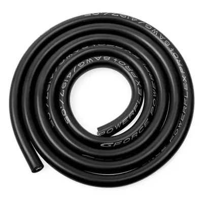 Kabel se silikonovou izolací Powerflex 8AWG černý (1m)